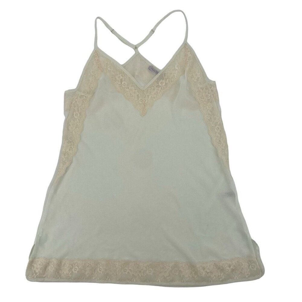 FLORA NIKROOZ Size Medium Sheer Lace Chemise Slip USA